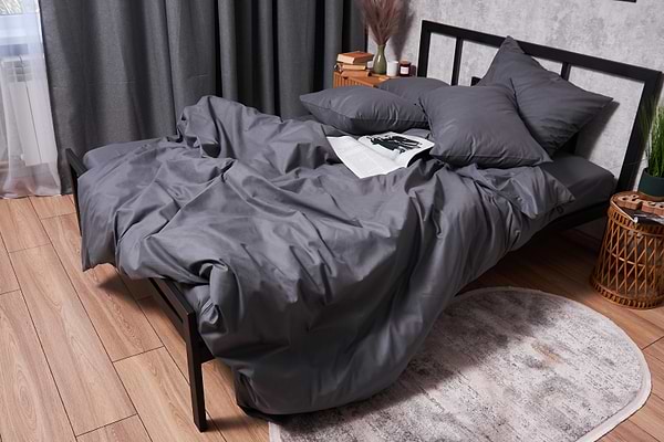 Фото - Комплект постільної білизни Moon&Star Бязь Gold Люкс «Dark Blue» 160х220х2 нав. 4х50х70 (MS-820003218)