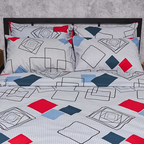 Фото - Комплект постільної білизни Moon&Star Бязь Gold Люкс Urban Grid 175х210 нав. 2х70х70 (MS-820007112)