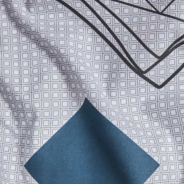 Фото - Комплект постільної білизни Moon&Star Бязь Gold Люкс Urban Grid 175х210 нав. 2х70х70 (MS-820007112)