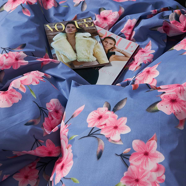 Фото - Комплект постельного белья Moon&Star Микросатин Premium «Blossom Sky» 143х210х2 см нав. 2х50х70 (MS-820007551)