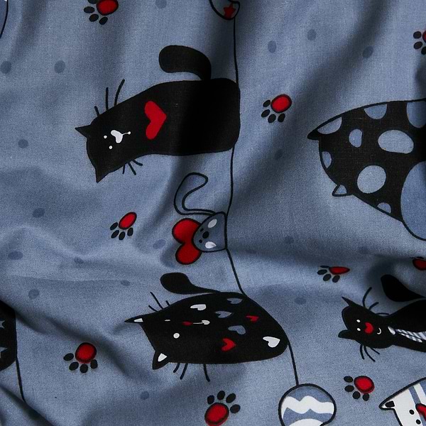 Фото - Комплект постельного белья Moon&Star Gold Люкс «Feline Fun» бязь 200х220 см нав. 2х50х70 (MS-820006311)