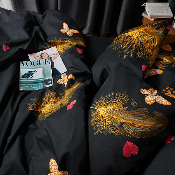 Фото - Комплект постельного белья Moon&Star Premium Golden Flutter 160х220х2 нав. 4х70х70 (MS-820007839)