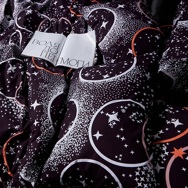 Фото - Комплект постільної білизни Moon&Star Бязь Gold Люкс «Cosmic Vibes» 143х210х2 нав. 4х50х70 (MS-820006223)