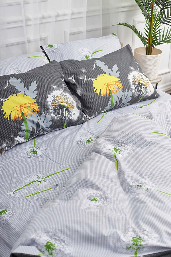 Фото - Комплект постільної білизни Moon&Star 160х220 наволочки 4х50х70 Dandelion Бязь Gold Люкс (MS-820000963)