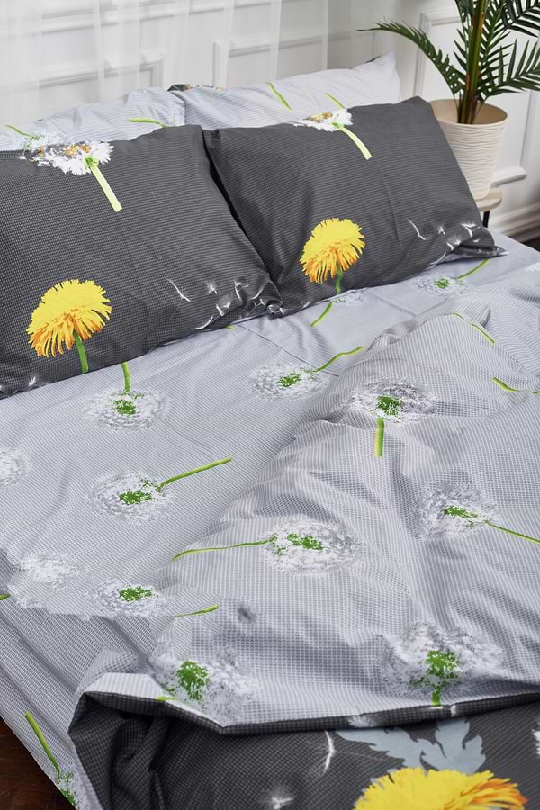 Фото - Комплект постільної білизни Moon&Star 160х220 наволочки 4х70х70 Dandelion Бязь Gold Люкс (MS-820000964)