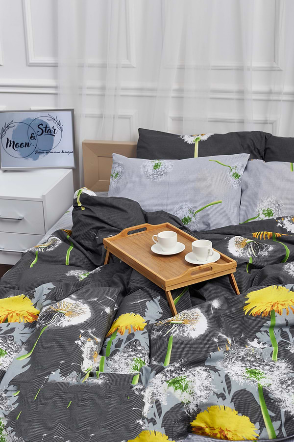 Фото - Комплект постільної білизни Moon&Star 160х220 наволочки 4х70х70 Dandelion Бязь Gold Люкс (MS-820000964)