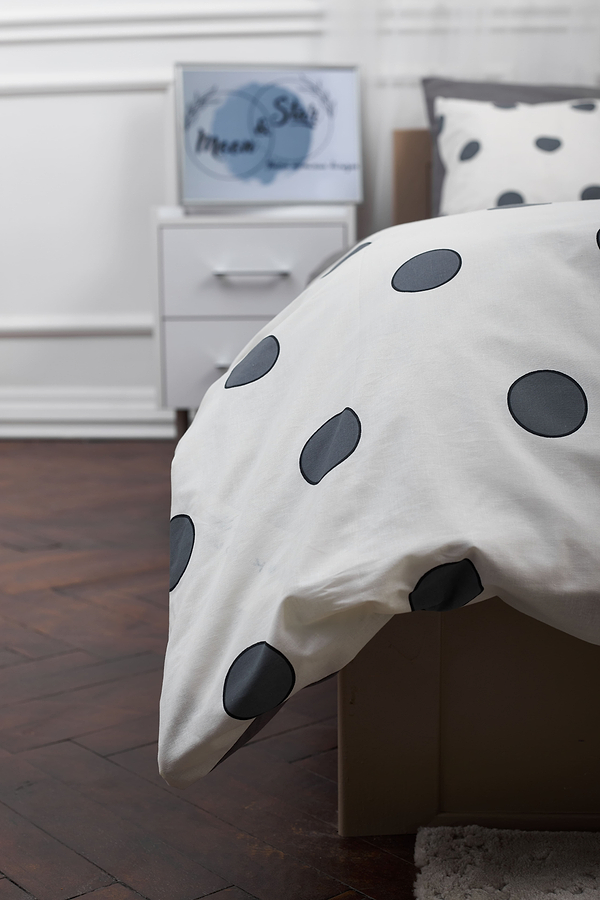 Фото - Комплект постільної білизни Moon&Star King Size 220x240 см нав. 2х50х70 Riccarda Gray Ranforce Elite (MS-820000141)