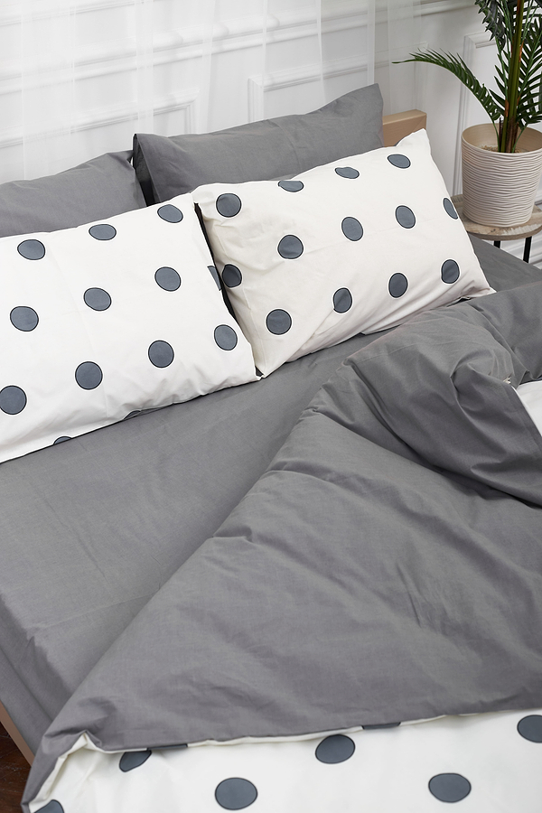 Фото - Комплект постільної білизни Moon&Star King Size 220x240 см нав. 4х70х70 Riccarda Gray Ranforce Elite (MS-820000144)