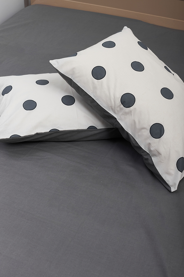 Фото - Комплект постільної білизни Moon&Star King Size 220x240 см нав. 2х50х70 Riccarda Gray Ranforce Elite (MS-820000141)