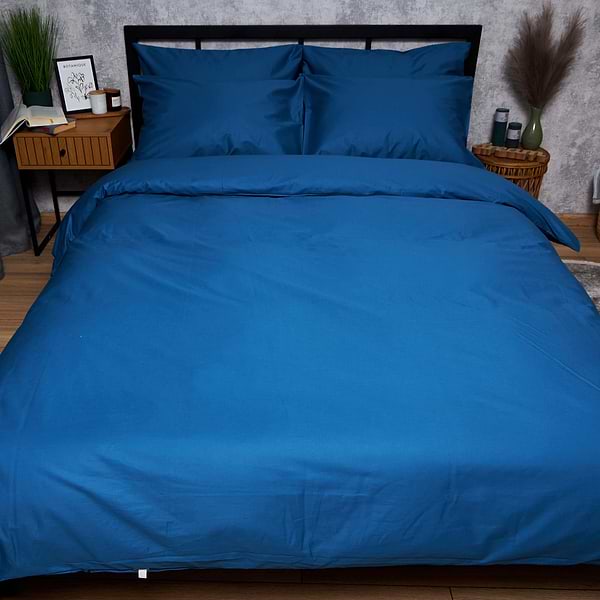 Фото - Комплект постельного белья Moon&Star Satin Premium Deep Blue 160х220 см нав. 4х50х70 (MS-820008528)