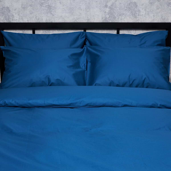 Фото - Комплект постільної білизни Moon&Star Satin Premium Deep Blue 160х220х2 см нав. 2х70х70 (MS-820008537)