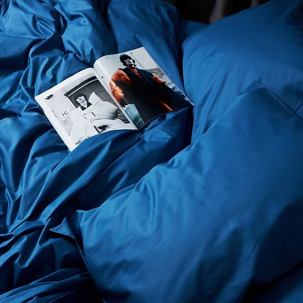 Фото - Комплект постельного белья Moon&Star Satin Premium Deep Blue 160х220х2 см нав. 2х50х70 (MS-820008536)