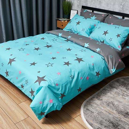 Комплект постельного белья Moon&Star Бязь Gold Люкс «Starry Skies» 200х220 см нав. 4х70х70 (MS-820007014)