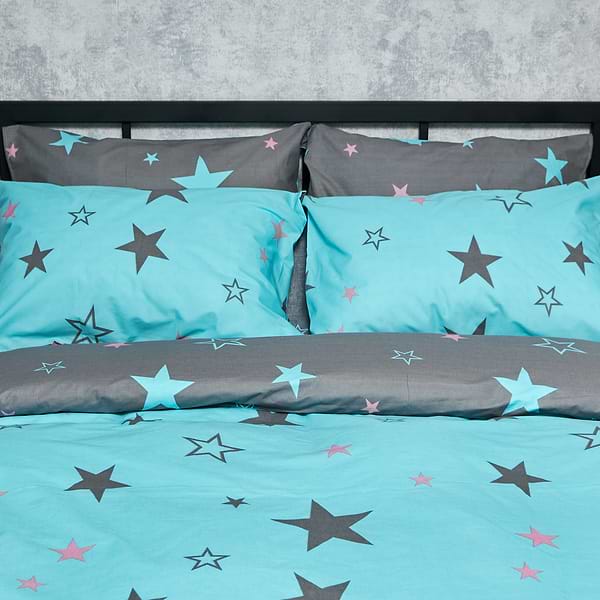 Фото - Комплект постільної білизни Moon&Star Бязь Gold Люкс «Starry Skies» 160х220х2 нав. 2х70х70 (MS-820007032)