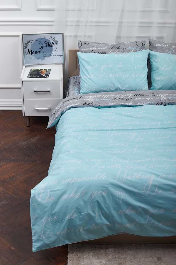 Фото - Комплект постільної білизни Moon&Star 160х220 наволочки 4х50х70 Autograph Mind Бязь Gold Люкс (MS-820000718)