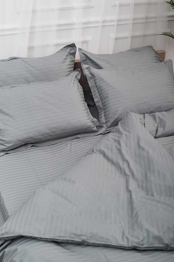 Фото - Комплект постельного белья Moon&Star Satin Stripe Stripe Gray 160х220х2 нав. 2х50х70 (MS-820003671)