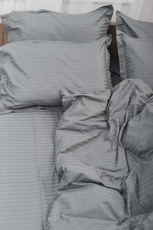 Фото - Комплект постельного белья Moon&Star Satin Stripe Stripe Gray 160х220х2 нав. 2х50х70 (MS-820003671)