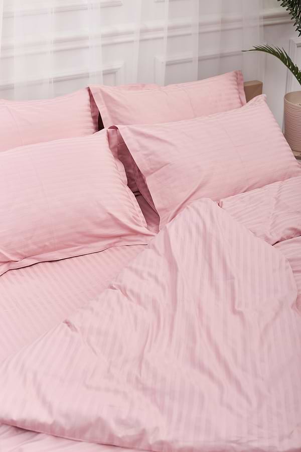 Фото - Комплект постельного белья Moon&Star Satin Stripe Stripe Pink 143х210х2 нав. 4х70х70 (MS-820003634)