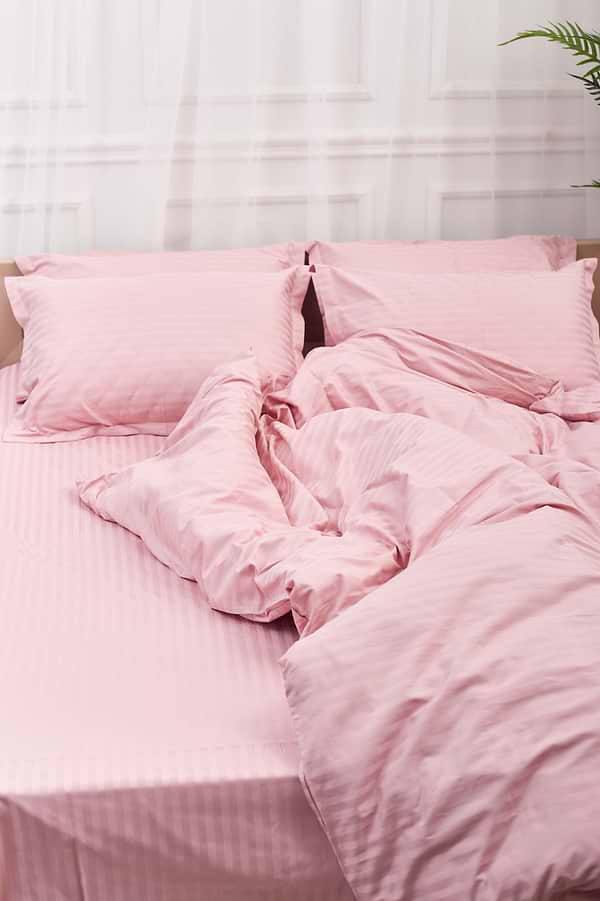 Фото - Комплект постельного белья Moon&Star Satin Stripe Stripe Pink 143х210х2 нав. 4х70х70 (MS-820003634)