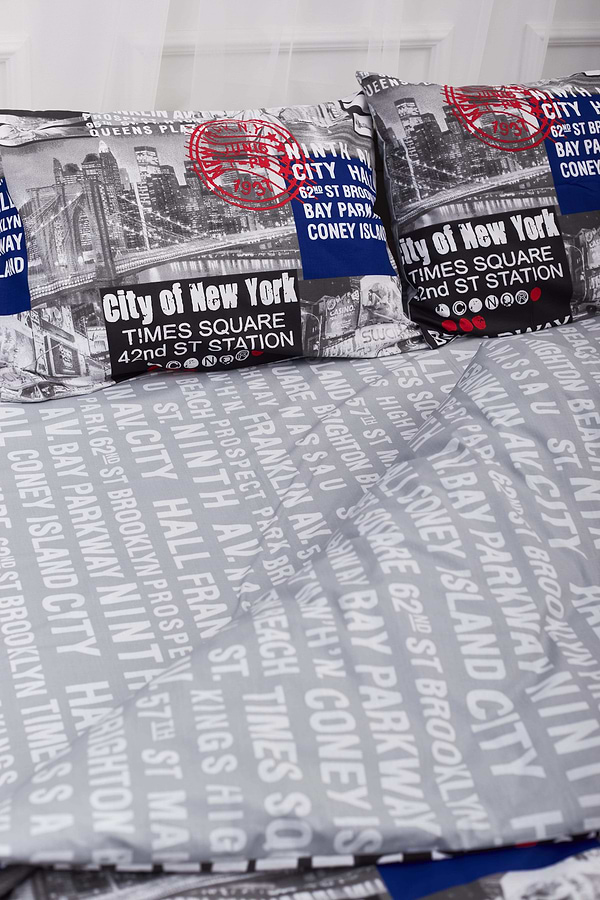 Фото - Комплект постільної білизни Moon&Star 160х220 наволочки 2х50х70 New York Бязь Gold Люкс (MS-820001232)