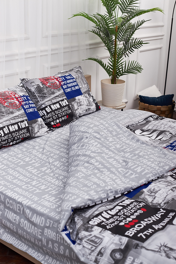 Фото - Комплект постельного белья Moon&Star 143х210х2 нав. 2х50х70 New York Бязь Gold Люкс (MS-820001237)