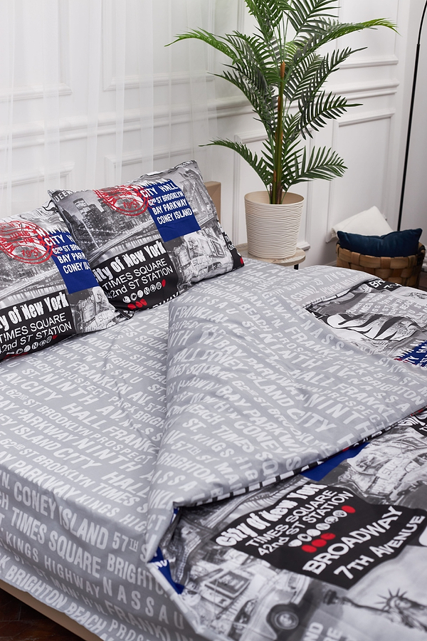 Фото - Комплект постельного белья Moon&Star 143х210х2 нав. 4х50х70 New York Бязь Gold Люкс (MS-820001239)