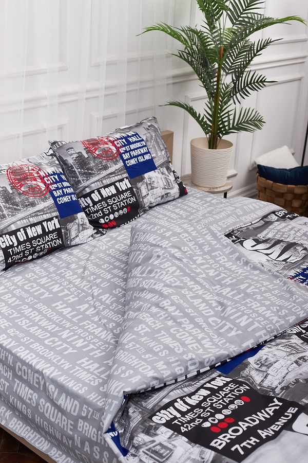 Фото - Комплект постельного белья Moon&Star 143х210х2 нав. 4х50х70 New York Бязь Gold Люкс (MS-820001239)