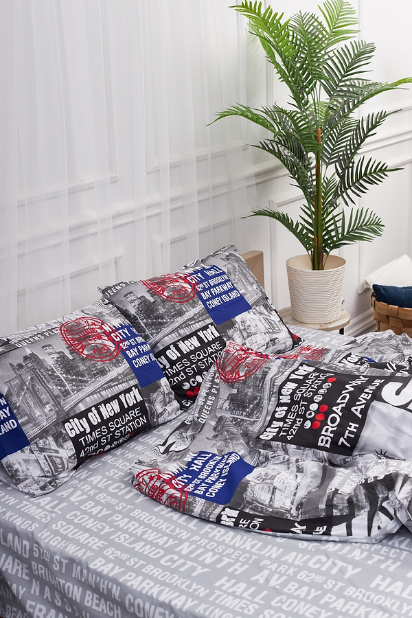 Фото - Комплект постельного белья Moon&Star 143х210х2 нав. 4х50х70 New York Бязь Gold Люкс (MS-820001239)