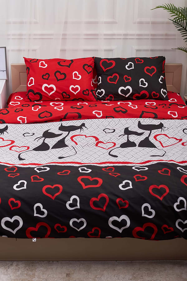 Фото - Комплект постільної білизни Moon&Star 160х220 наволочки 2х70х70 Love Cats Бязь Gold Люкс (MS-820001170)