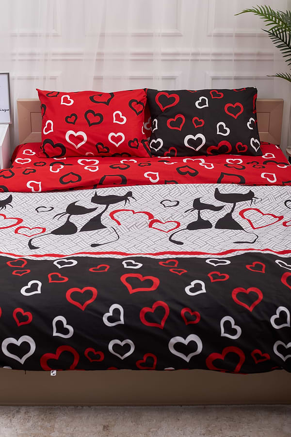 Фото - Комплект постільної білизни Moon&Star 143х210х2 нав. 2х50х70 Love Cats Бязь Gold Люкс (MS-820001174)