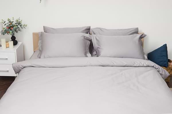 Фото - Комплект постільної білизни Moon&Star 143х210 см нав. 4х50х70 Smoke Satin Premium (MS-820000438)