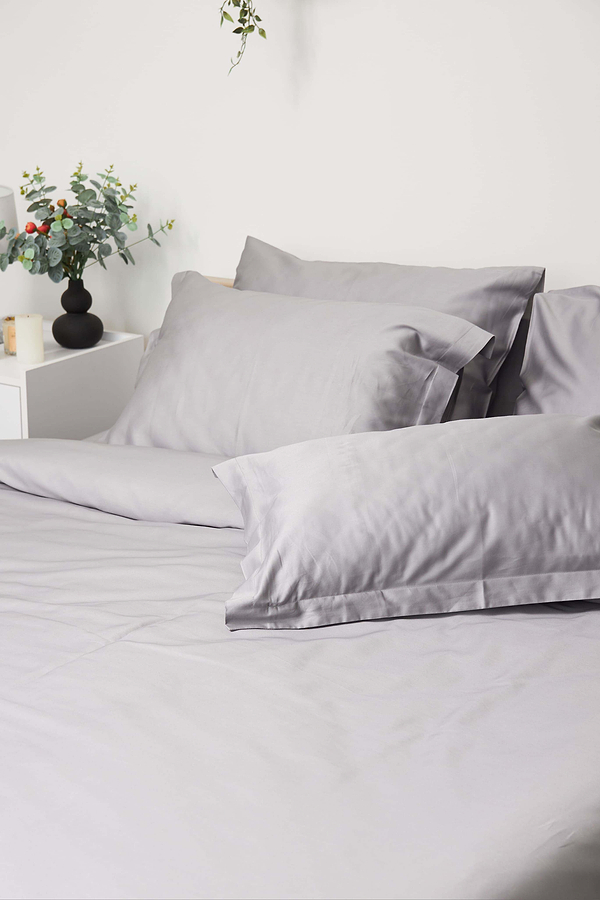 Фото - Комплект постельного белья Moon&Star 160х220 наволочки 2х50х70 Smoke Satin Premium (MS-820000441)