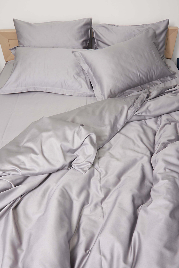 Фото - Комплект постельного белья Moon&Star 160х220 наволочки 2х50х70 Smoke Satin Premium (MS-820000441)