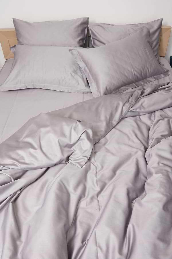 Фото - Комплект постільної білизни Moon&Star 143х210 см нав. 4х50х70 Smoke Satin Premium (MS-820000438)