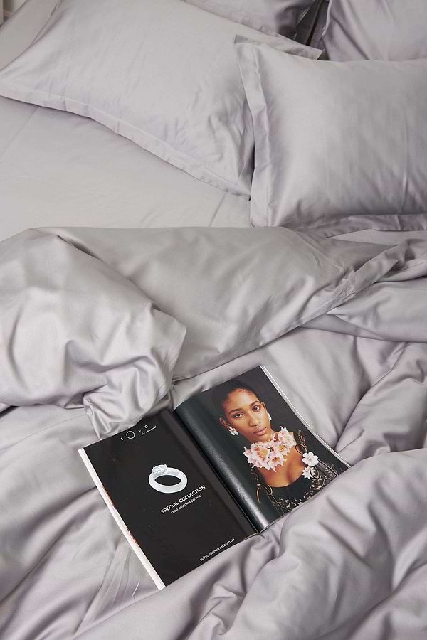 Фото - Комплект постільної білизни Moon&Star 160х220 наволочки 4х50х70 Smoke Satin Premium (MS-820000443)