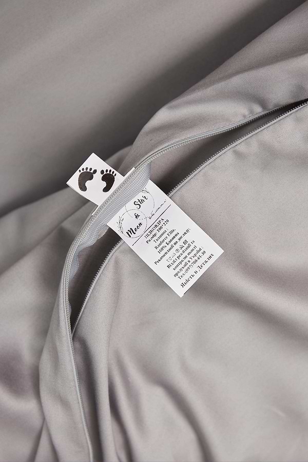 Фото - Комплект постельного белья Moon&Star 175х210 см нав. 4х50х70 Smoke Satin Premium (MS-820000428)