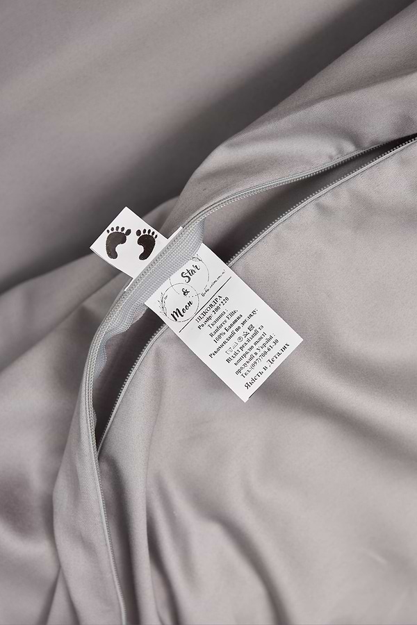 Фото - Комплект постільної білизни Moon&Star 143х210 см нав. 4х50х70 Smoke Satin Premium (MS-820000438)