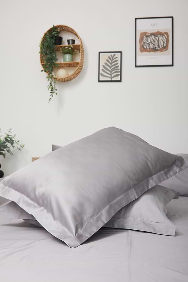 Фото - Комплект постільної білизни Moon&Star 143х210 см нав. 4х50х70 Smoke Satin Premium (MS-820000438)