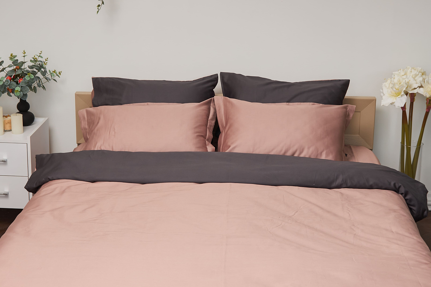 Комплект постельного белья Moon&Star 175х210 см нав. 2х50х70 Violet Satin Premium (MS-820000461)