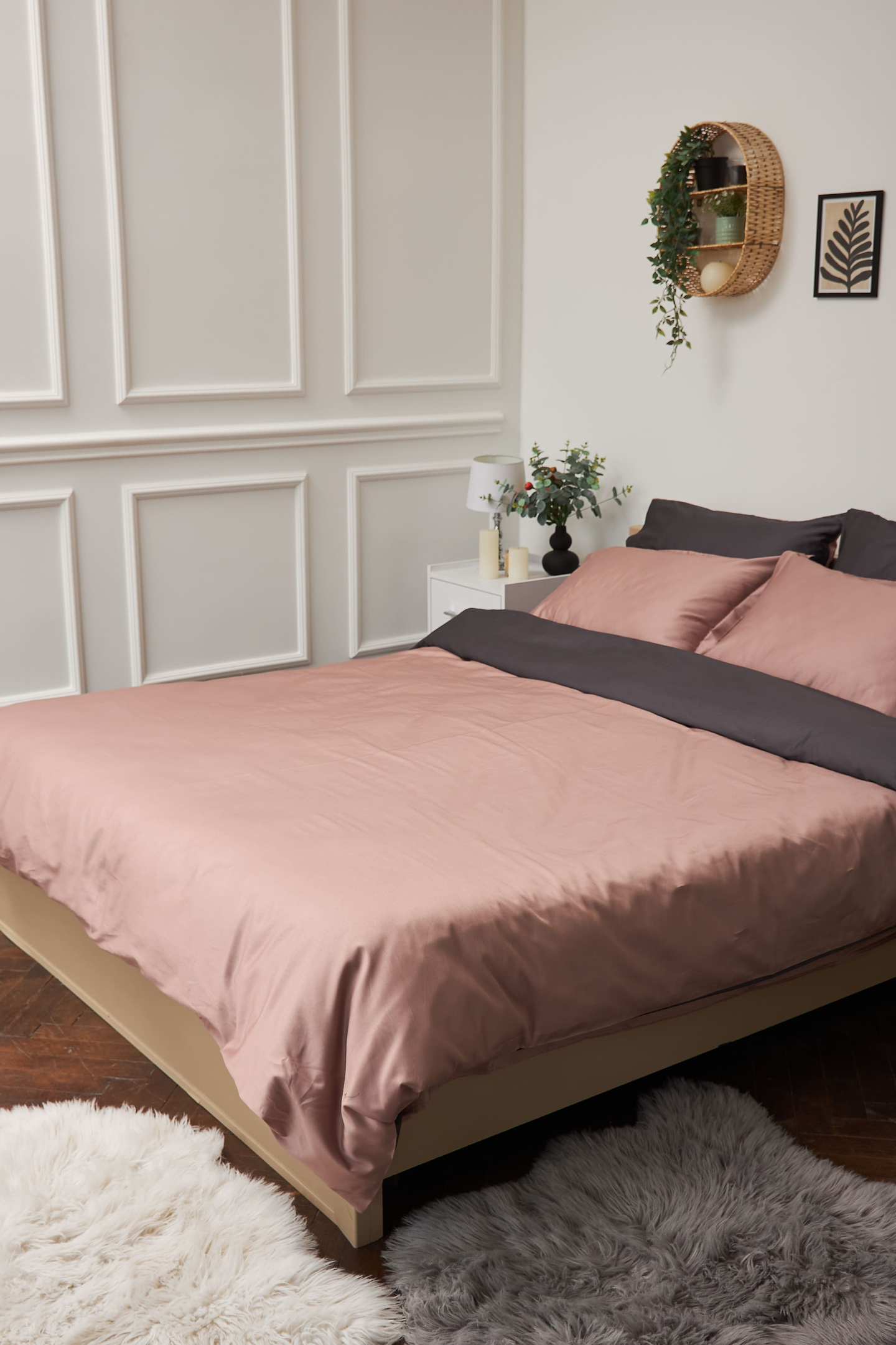 Комплект постельного белья Moon&Star 200х220 см нав. 2х40х60 Violet Satin Premium (MS-820000465)