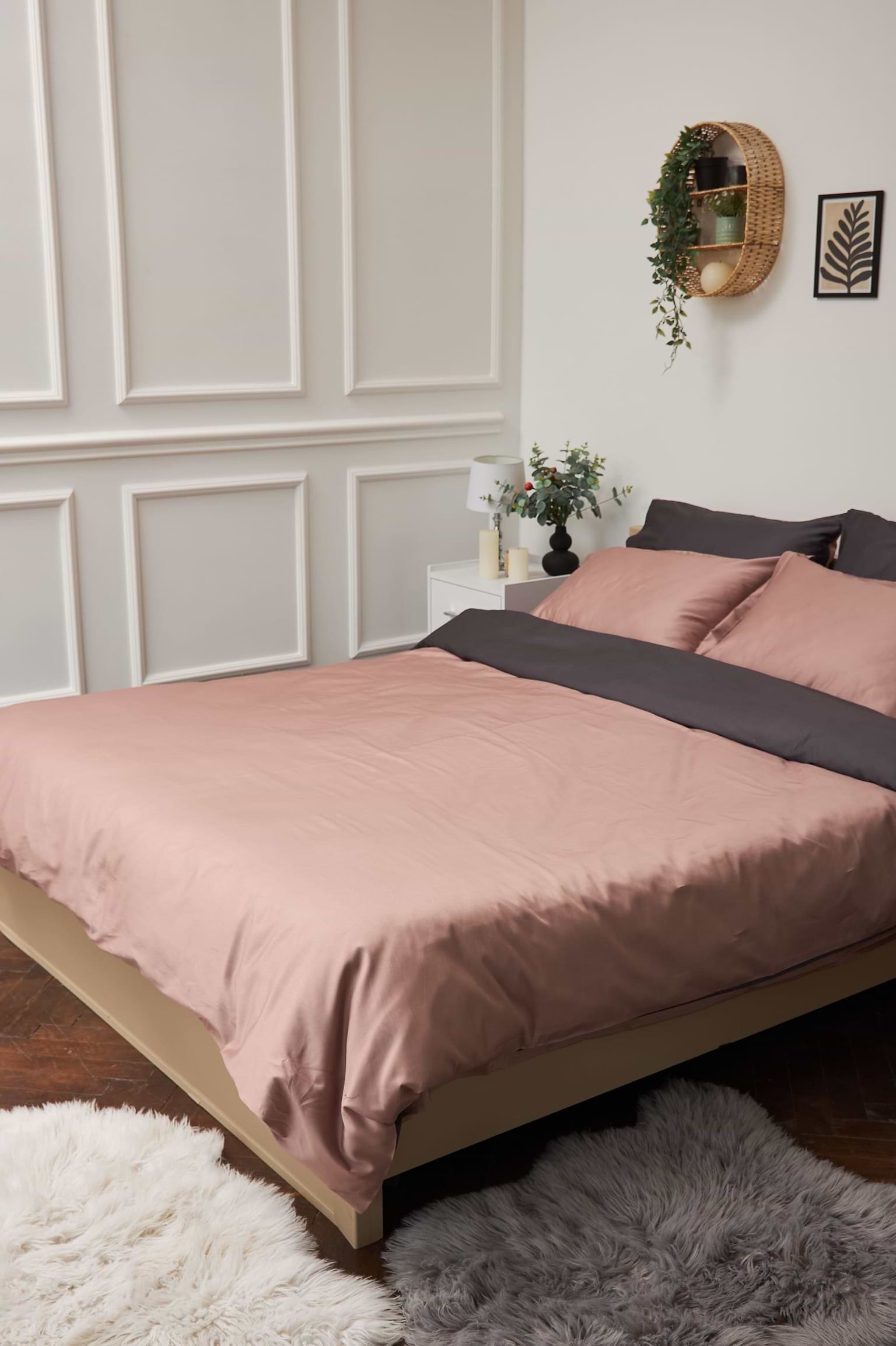 Комплект постельного белья Moon&Star 175х210 см нав. 4х70х70 Violet Satin Premium (MS-820000464)