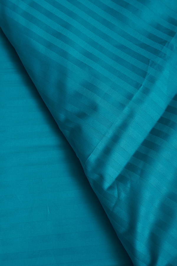 Фото - Комплект постельного белья Moon&Star 143х210х2 нав. 4х70х70 Turkish Blue Satin Stripe (MS-820000659)