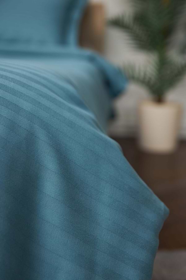 Фото - Комплект постільної білизни Moon&Star 160х220 наволочки 4х70х70 Stripe Green Satin Stripe (MS-820000579)