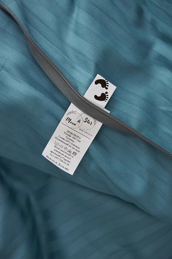 Фото - Комплект постільної білизни Moon&Star 143х210х2 нав. 4х50х70 Stripe Green Satin Stripe (MS-820000583)
