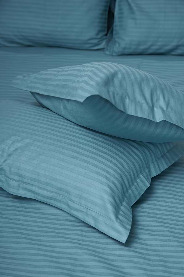 Фото - Комплект постельного белья Moon&Star 160х220 наволочки 2х40х60 Stripe Green Satin Stripe (MS-820000575)