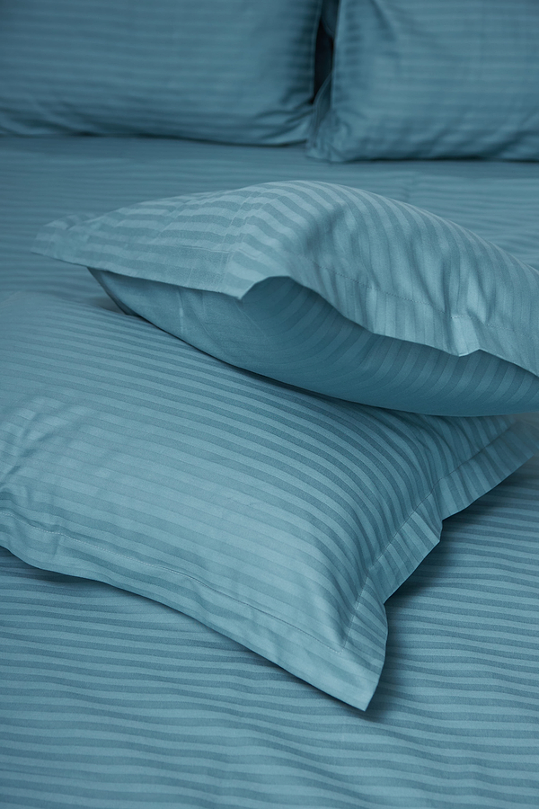 Фото - Комплект постільної білизни Moon&Star 143х210 см нав. 4х70х70 Stripe Green Satin Stripe (MS-820000574)