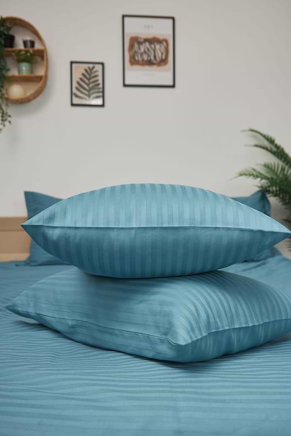 Фото - Комплект постільної білизни Moon&Star 143х210 см нав. 2х70х70 Stripe Green Satin Stripe (MS-820000572)