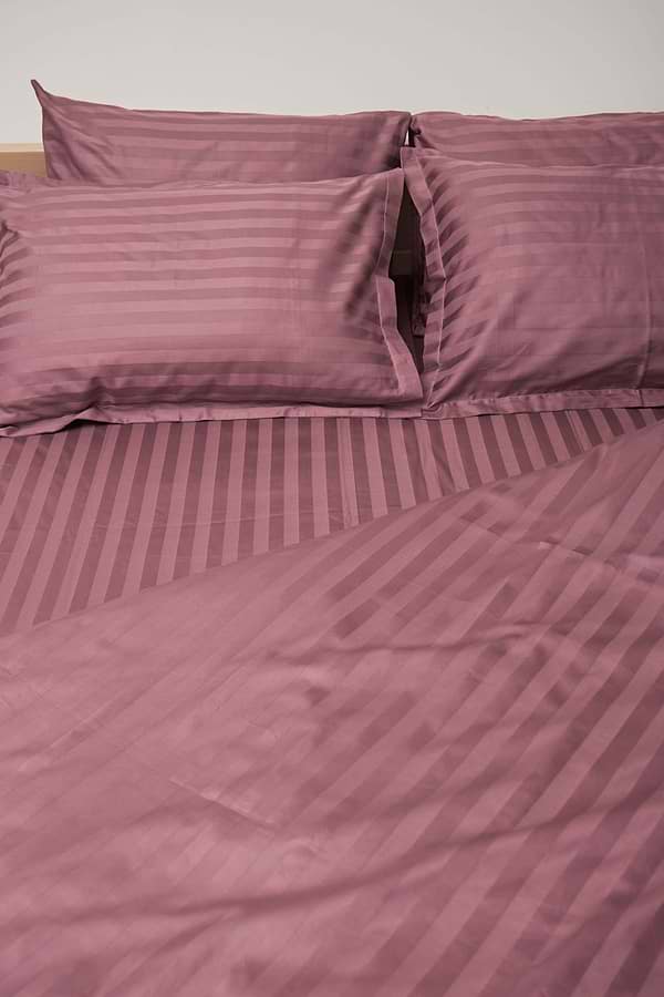 Фото - Комплект постельного белья Moon&Star 160х220 наволочки 2х50х70 Garnet Satin Stripe (MS-820000546)