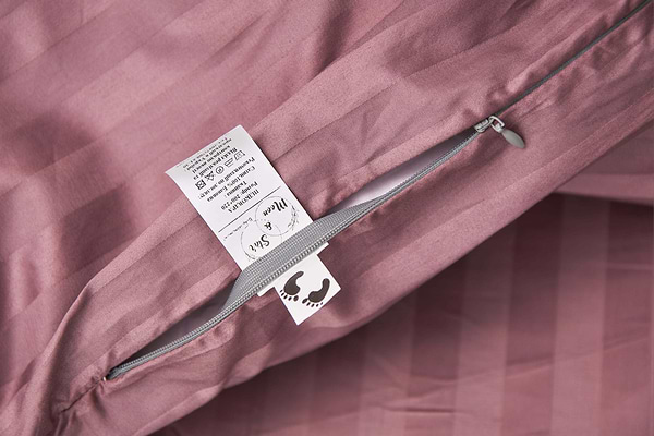 Фото - Комплект постельного белья Moon&Star 160х220 наволочки 2х70х70 Garnet Satin Stripe (MS-820000547)