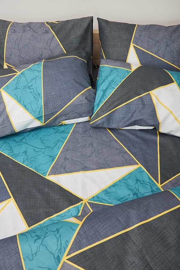 Фото - Комплект постільної білизни Moon&Star 160х220 нав. 2х40х60 Triangles Мікросатин Premium (MS-820001478)